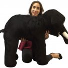 American Made Big Plush Black Elephant 36 Inches Soft Giant Stuffed Animal