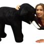 American Made Big Plush Black Elephant 36 Inches Soft Giant Stuffed Animal