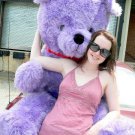 American Made Giant 6 Foot Purple Teddy Bear Big Plush Bear Made in USA