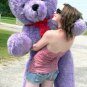 American Made Giant 6 Foot Purple Teddy Bear Big Plush Bear Made in USA