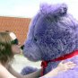 American Made Giant 6 Foot Purple Teddy Bear Big Plush Bear Made in USA