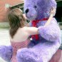 American Made Giant 6 Foot Purple Teddy Bear Big Plush Bear Made in USA
