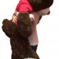 Big Plush 5 Foot Teddy Bear Chocolate Brown Color Wears Tshirt Merry Christmas