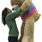 Big Plush 5 Foot Teddy Bear wears removable Tie-Dye Rainbow Color Tshirt