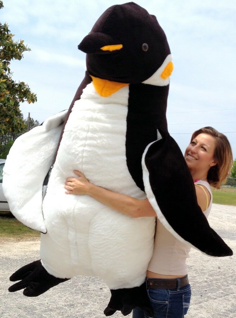 American Made Soft Stuffed Giant 5 Foot Penguin Big Plush Animal Made in USA