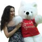 Giant Teddy Bear 45 inches Wears YOU ARE SPECIAL T-shirt White Soft Big Plush