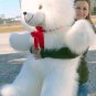 Valentine's Day Giant Teddy Bear 4 Foot White 48 Inch Soft Big Plush Made in USA