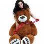Personalized 5 Foot Teddy Bear Soft Life Size Big Plush Animal with Bigfoot Paws