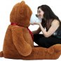Personalized 5 Foot Teddy Bear Soft Life Size Big Plush Animal with Bigfoot Paws