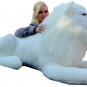 American Made Giant Stuffed WHITE Lion 48 Inches Soft Made in the USA America