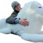 American Made Giant Stuffed WHITE Lion 48 Inches Soft Made in the USA America