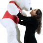 Giant White Teddy Bear 52 Inch Soft Big Plush, Wears -shirt I Love You This Much