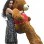 5 Foot Giant Teddy Bear Wears Santa Hat and  Merry Christmas Tshirt