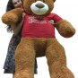 5 Foot Giant Teddy Bear Wears Santa Hat and  Merry Christmas Tshirt