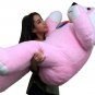 American Made 6 Foot Giant Stuffed Panda Bear 72 Inches Pink Soft Made in USA