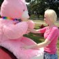 American Made Giant 6 Foot Teddy Bear Pink Soft Huge Plush Animal Made in USA