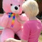 American Made Giant 6 Foot Teddy Bear Pink Soft Huge Plush Animal Made in USA