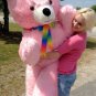 American Made Giant 6 Foot Teddy Bear Pink Soft Huge Plush Animal Made in USA