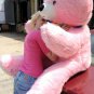 American Made Giant 6 Foot Teddy Bear Pink Soft Huge Plush Animal Made in USA
