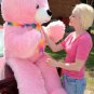 American Made Giant 6 Foot Teddy Bear Pink Soft Huge Plush Animal Made in USA