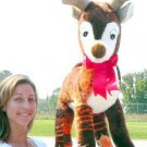 American Made Jumbo Stuffed Reindeer 37 Inch Big Plush Soft Plush Deer