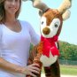 American Made Jumbo Stuffed Reindeer 37 Inch Big Plush Soft Plush Deer