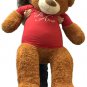5 Foot Giant Teddy Bear 60 Inches Cinnamon Brown Color Wears TE AMO T-shirt New