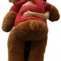 5 Foot Giant Teddy Bear 60 Inches Cinnamon Brown Color Wears TE AMO T-shirt New