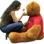 5 Foot Giant Teddy Bear 60 Inches Cinnamon Brown Color Wears TE AMO T-shirt New