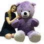6 Foot Giant Purple Teddy Bear Soft 72 Inch Life Sized Stuffed Animal Made USA