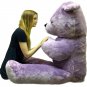 6 Foot Giant Purple Teddy Bear Soft 72 Inch Life Sized Stuffed Animal Made USA