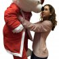 52-inch White Teddy Bear Wears Santa Suit and Tshirt that says Merry Christmas