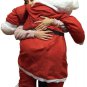 52-inch White Teddy Bear Wears Santa Suit and Tshirt that says Merry Christmas