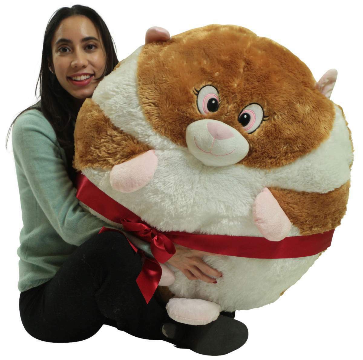 Big Plush Hamster Smush Ball Soft 24 Inch Large Stuffed Hamster Brand New Fun