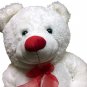 Big Plush 3 Foot Teddy Bear 36 Inches Soft White Plushie with Red Nose and Paws