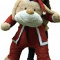 Christmas Giant Stuffed Dog Wears Removable Santa Suit, 5 Feet Long Soft