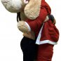 Christmas Giant Stuffed Dog Wears Removable Santa Suit, 5 Feet Long Soft