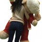 Christmas Giant Stuffed Dog Wears Removable Santa Suit, 5 Feet Long Soft