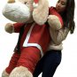 Christmas Giant Stuffed Dog Wears Removable Santa Suit, 5 Feet Long Soft