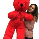 Jumbo Red Teddy Bear 46 Inch Big Plush Soft Stuffed Weighs 10 Pounds Made in USA