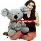 Personalized Large Stuffed Koala Bear 26 inch Soft Big Plush Animal Made in USA