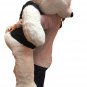 52-inch White Christmas Teddy Bear Wears Blue Tshirt Elf In Training Santa Hat