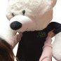 52-inch White Christmas Teddy Bear Wears Blue Tshirt Elf In Training Santa Hat