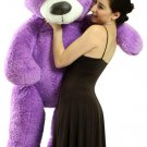 5 Foot Soft Purple Teddy Bear Big Plush 60 Inch Large Stuffed Animal Made in USA