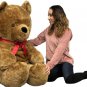 Big Plush Giant Brown Teddy Bear 54 Inches Soft Stuffed Huge Made in the USA
