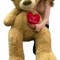 Personalized  5 Foot Giant Teddy Bear, Has Customized Heart on Chest