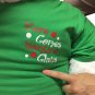 52-inch White Teddy Bear 2-Side Tshirt Here Comes Santa Claus & Reindeer Antlers