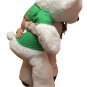 52-inch White Teddy Bear 2-Side Tshirt Here Comes Santa Claus & Reindeer Antlers