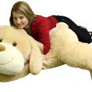 Giant Stuffed Puppy Dog 5 Feet  Squishy Soft Extremely Large Plush Cream Color