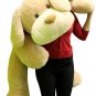 Giant Stuffed Puppy Dog 5 Feet  Squishy Soft Extremely Large Plush Cream Color